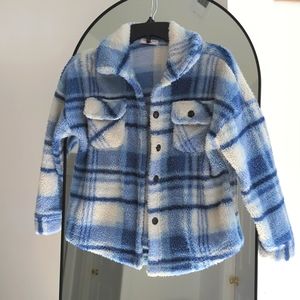 Girls Plaid Shacket